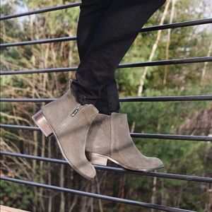 Gray (Faux) Suede boots by Jessica Simpson